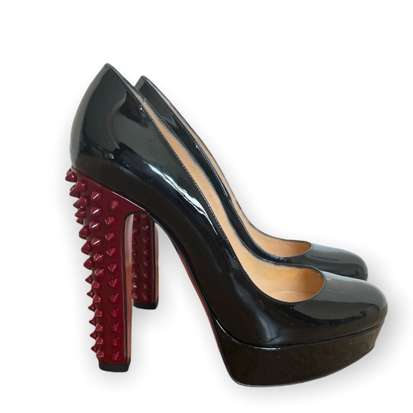 Christian Louboutin Black and Red Heels - Picture 1 of 6